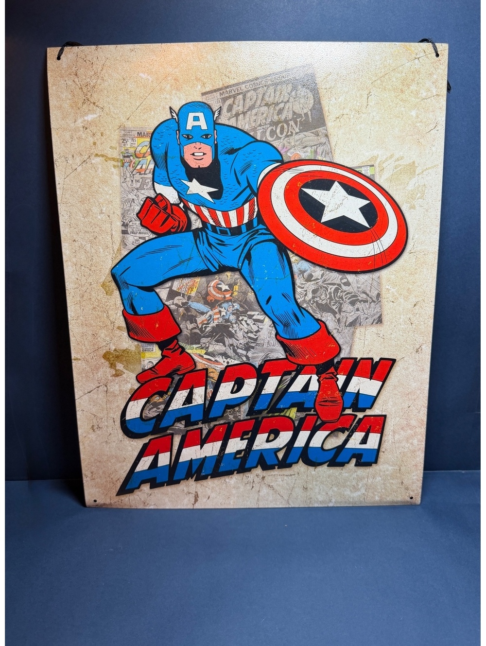 Captain America (Old School) Metal Sign.